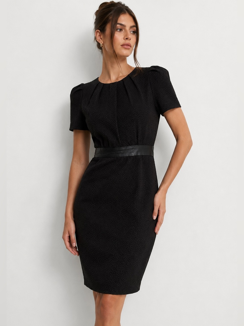 H&M Black Textured Puff Sleeve Dress Size 2 | Cruel Intentions Hero Wardrobe